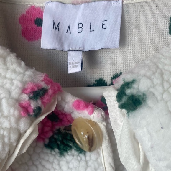 Floral Dream Peter Pan Sherpa Jacket - Picture 9 of 10